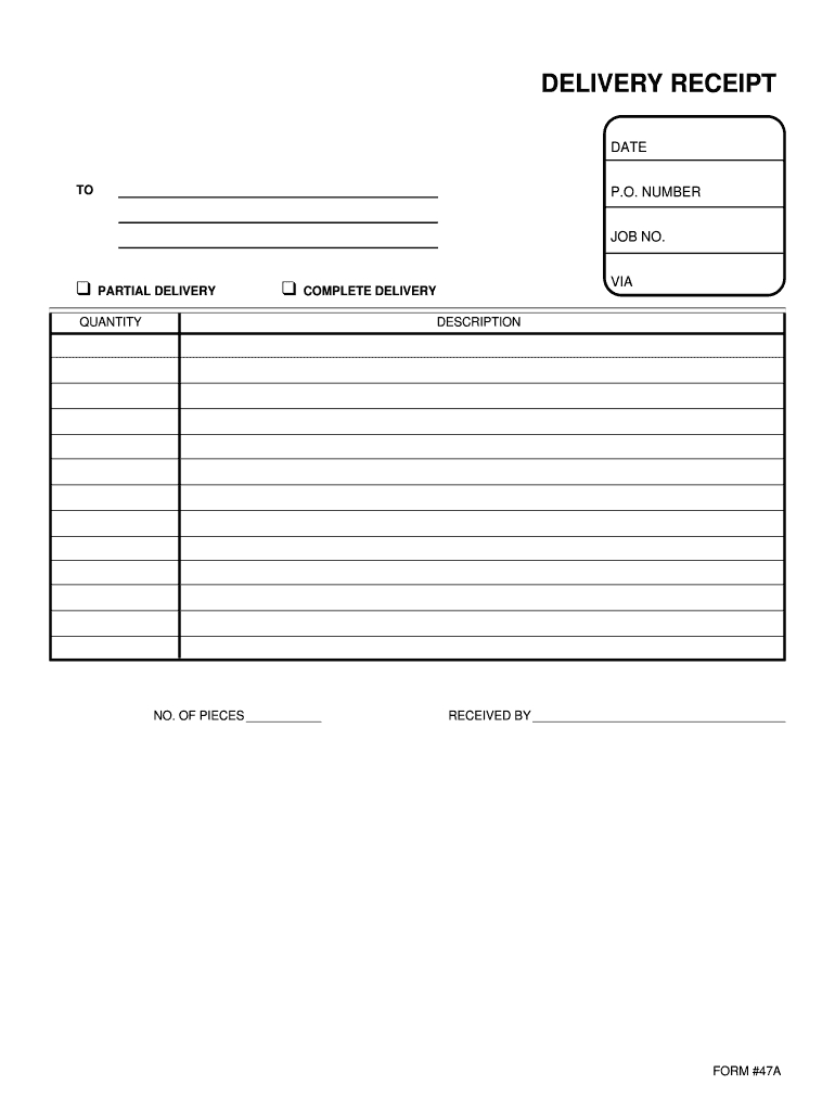 Delivery Forms – Fill Online, Printable, Fillable, Blank Intended For Proof Of Delivery Template Word