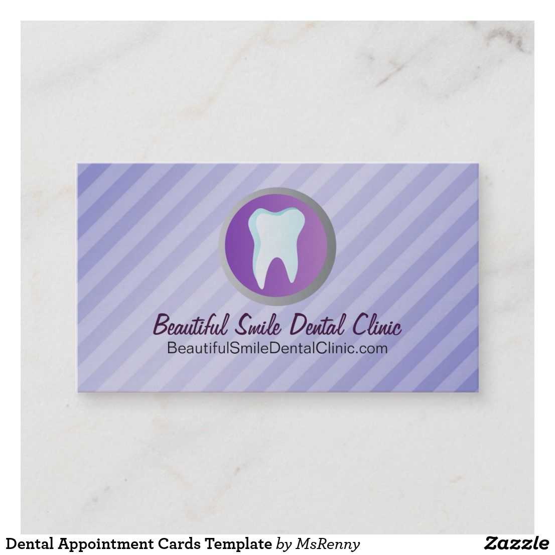 Dental Appointment Cards Template | Zazzle | Business Within Dentist Appointment Card Template