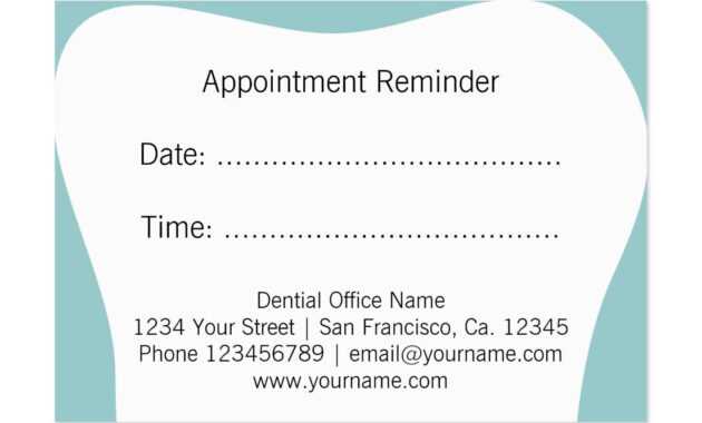 Dentist Appointment Reminder Cards | Dental Office | Zazzle with Dentist Appointment Card Template