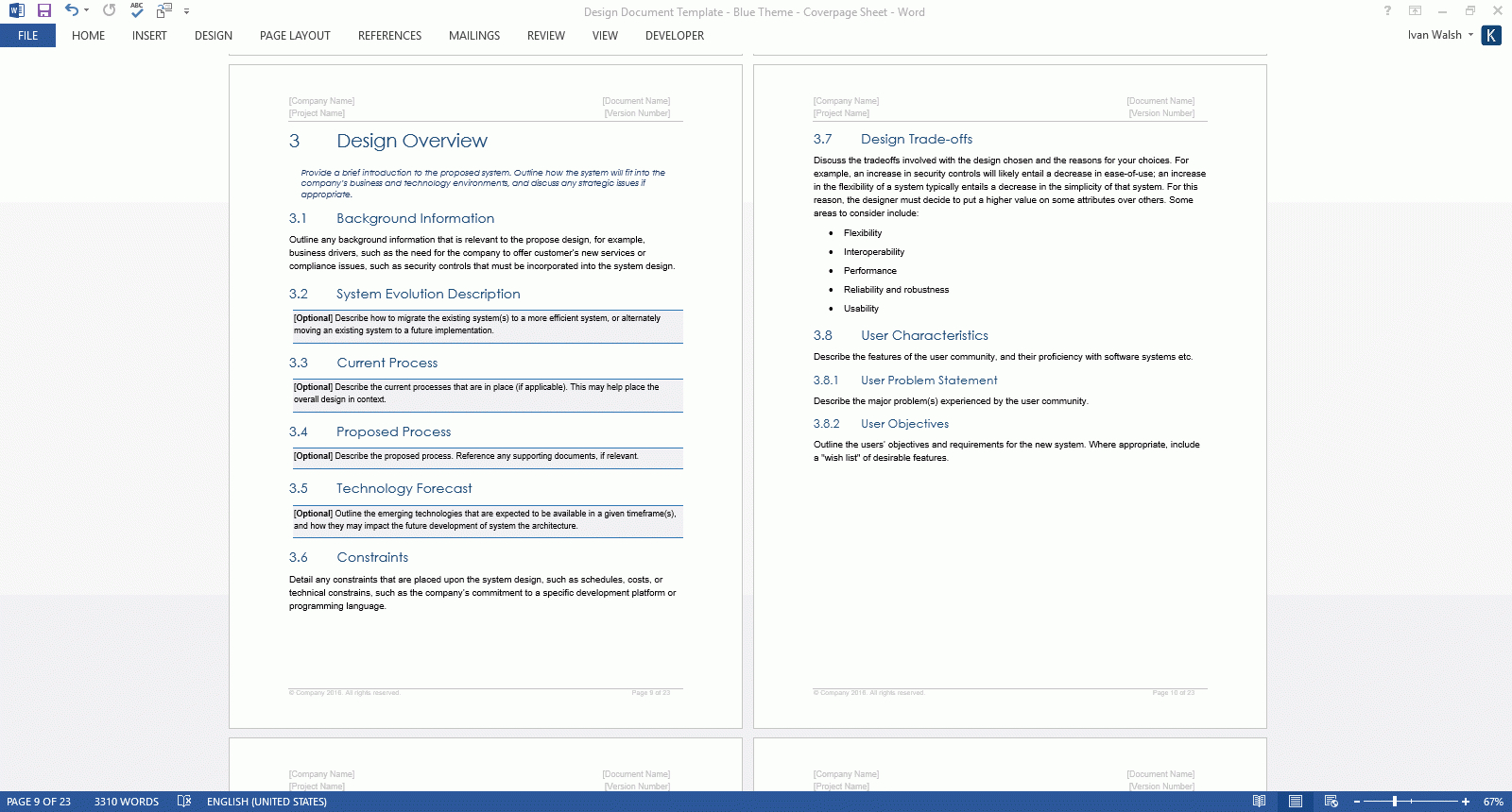 Design Document Templates (Ms Wordexcel) + Data Dictionary Intended For Google Word Document Templates