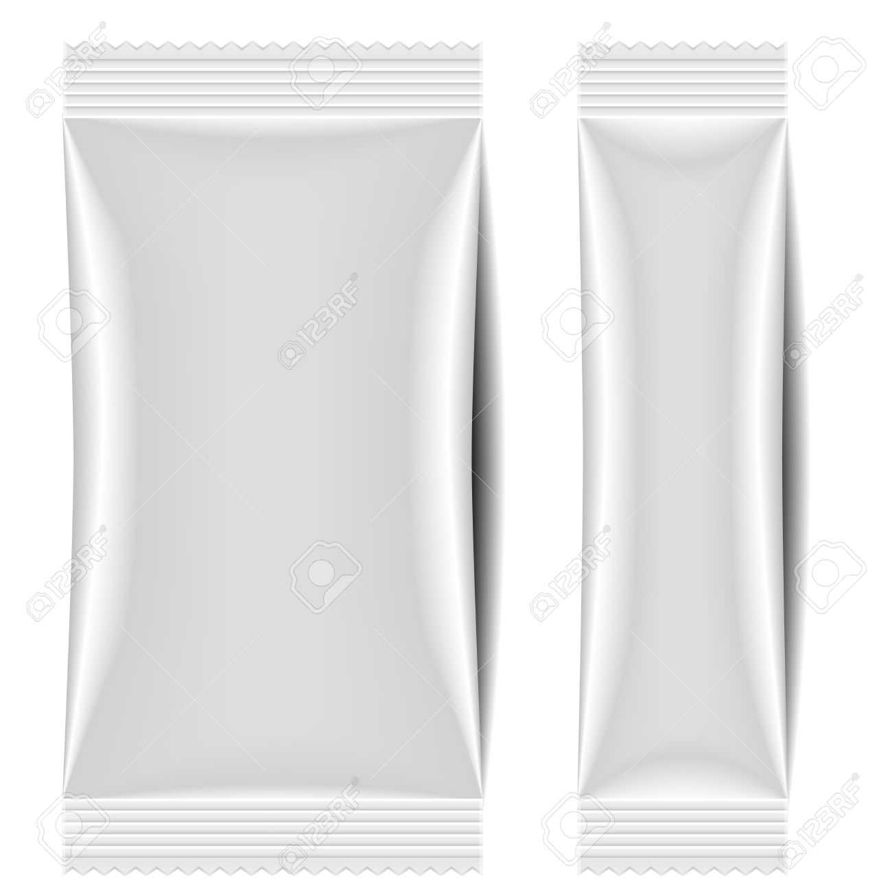 Detailed Illustration Of A Blank Sachet Packaging Template With Regard To Blank Packaging Templates