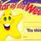 Details About 30 Childrens Star Of The Week 'you Shine' Reward Recognition  Certificate Awards Within Star Of The Week Certificate Template