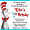 Details About Cat In The Hat Invitations, Kids Birthday In Dr Seuss Birthday Card Template