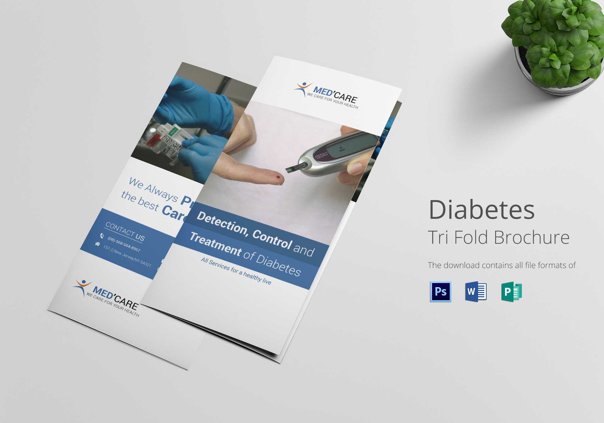 Diabetes Brochure Trifold Template Inside Tri Fold Brochure Publisher Template