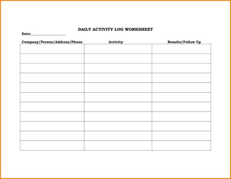 Incident Report Log Template