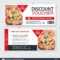 Discount Gift Voucher Fast Food Template Design. Pizza Set Inside Pizza Gift Certificate Template