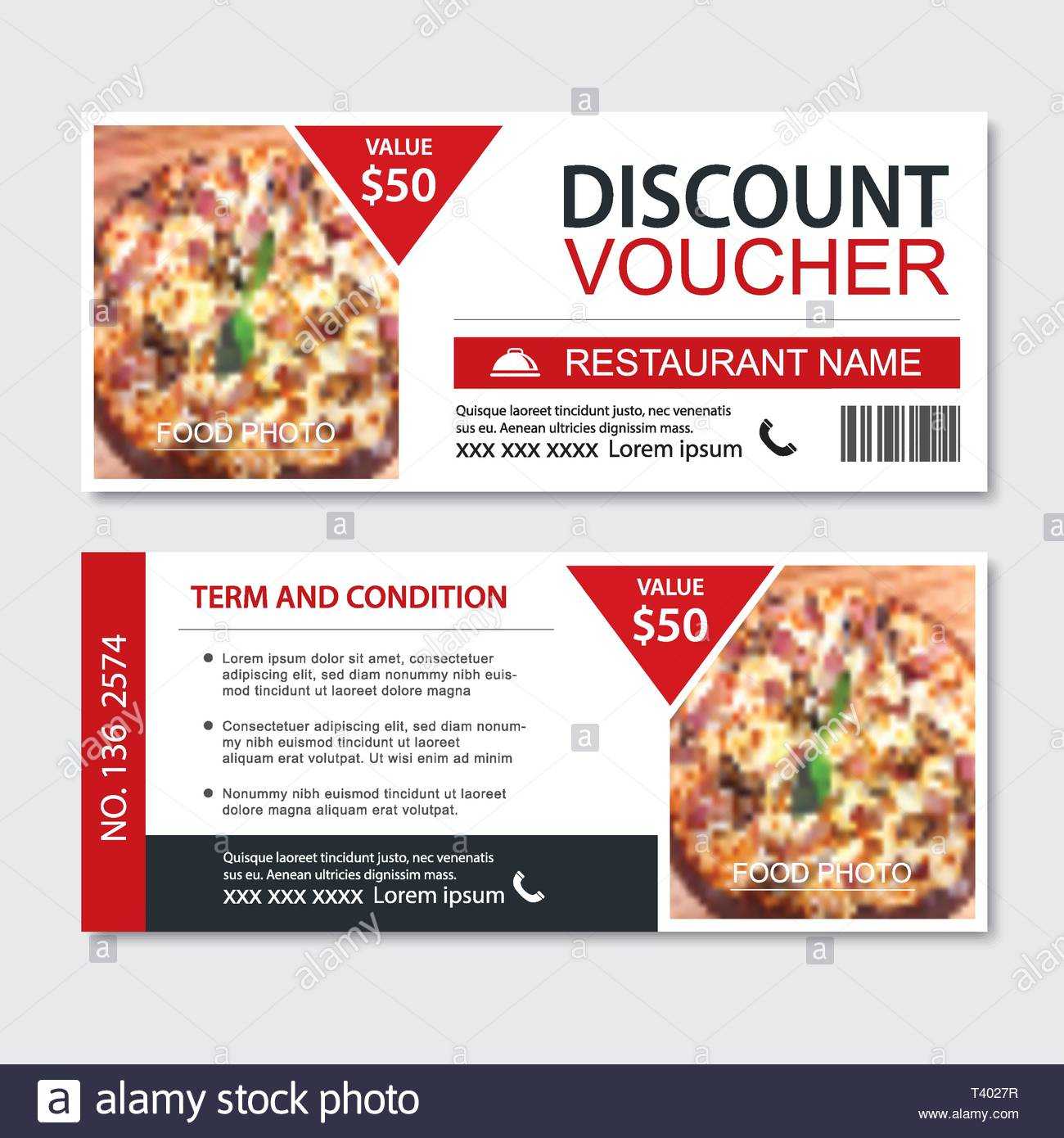 Discount Gift Voucher Fast Food Template Design. Pizza Set Inside Pizza Gift Certificate Template