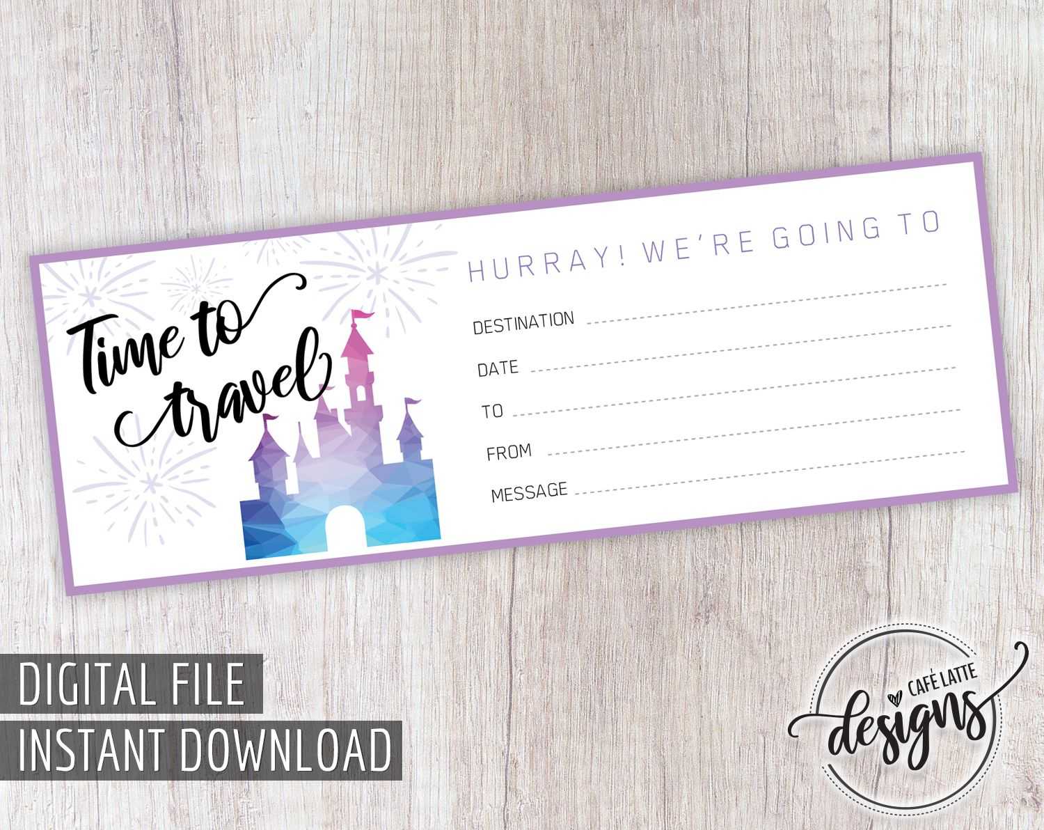 Disney Gift Certificate Printable, Thanksgiving Christmas With Kids Gift Certificate Template