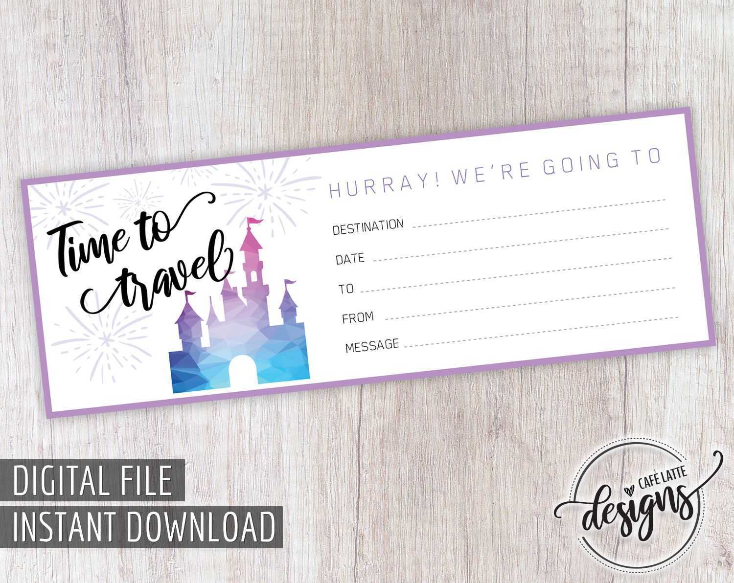 Disney Gift Certificate Printable, Thanksgiving Christmas With Kids Gift Certificate Template