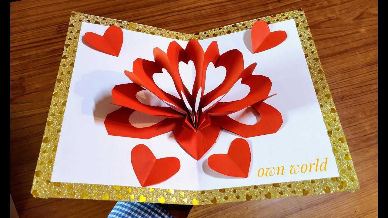 Diy 3D Heart ❤️ Pop Up Card | Valentine Pop Up Card Pertaining To 3D Heart Pop Up Card Template Pdf