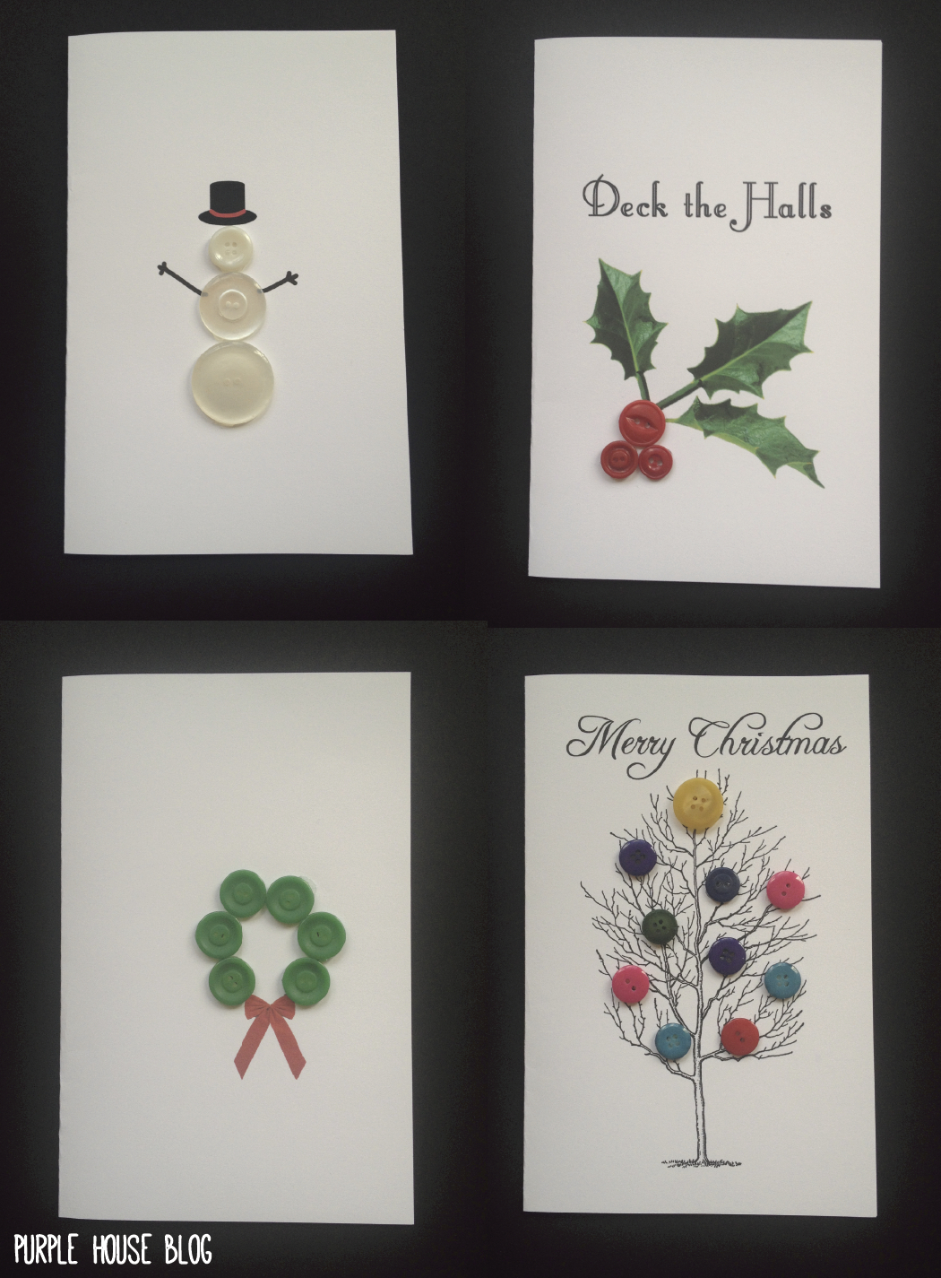 Diy Button Holiday Cards With 8 Free Downloadable Templates Regarding Diy Christmas Card Templates