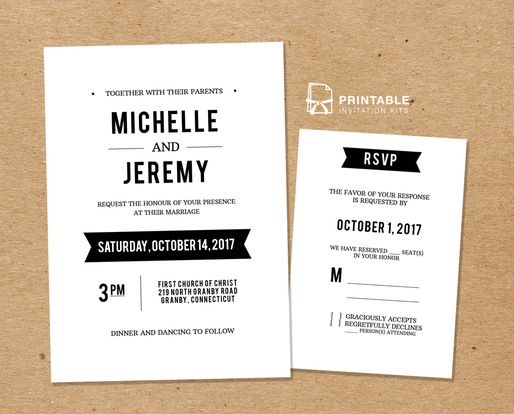 Diy Free Pdf Printable Wedding Invitation And Rsvp | Wedding Regarding Free Printable Wedding Rsvp Card Templates