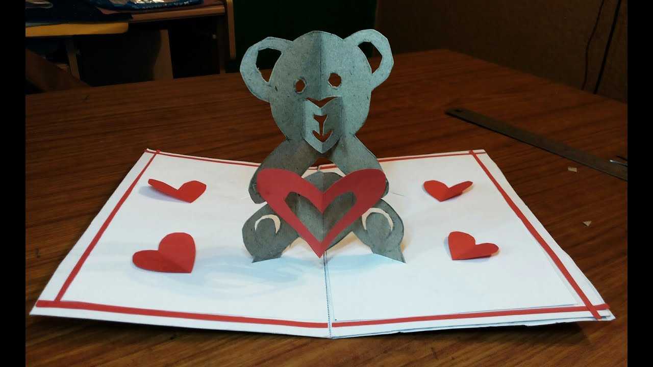 Diy – How To Make A Teddy Bear Pop Up Card |Paper Crafts Handmade Craft   Mother’S Day Card! In Teddy Bear Pop Up Card Template Free
