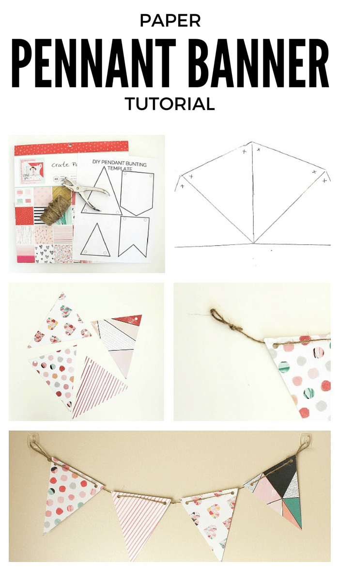 Diy Paper Pennant Banner (W/ Free Template) - Mommy Suite Pertaining To Homemade Banner Template