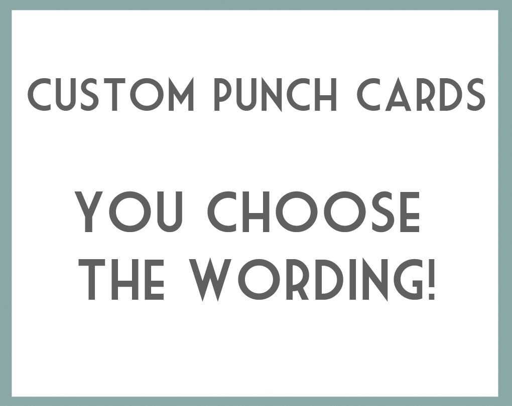 Diy Printable Punch Cards - You Choose Wording. This Is In Reward Punch Card Template