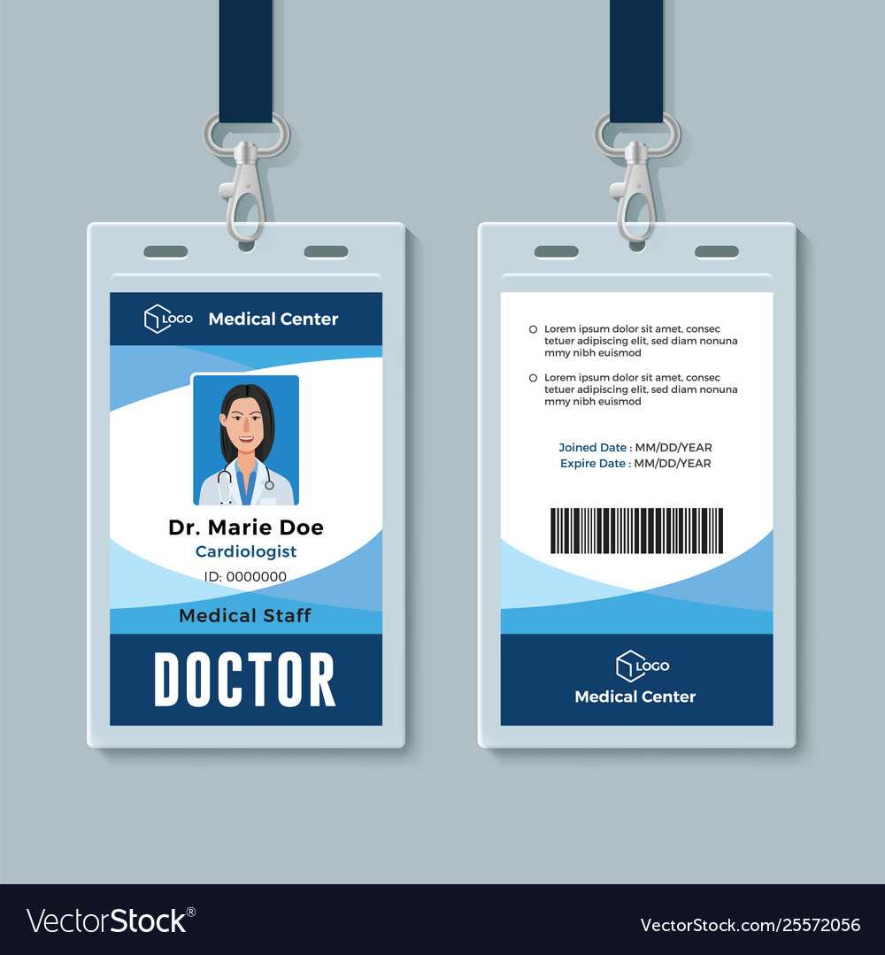 Doctor Id Badge Medical Identity Card Design For Doctor Id Card Template