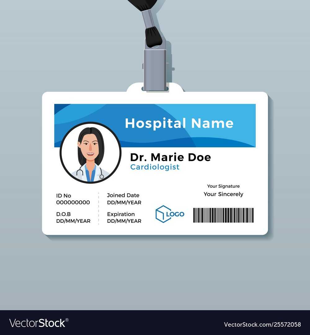 Doctor Id Card Medical Identity Badge Template Regarding Doctor Id Card Template