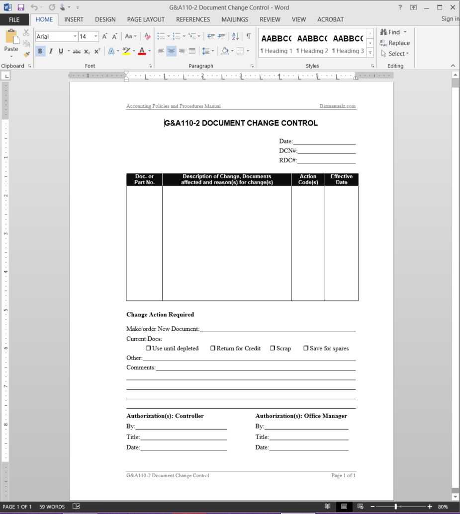 Document Change Control Report Template | G&a110 2 Regarding After Training Report Template