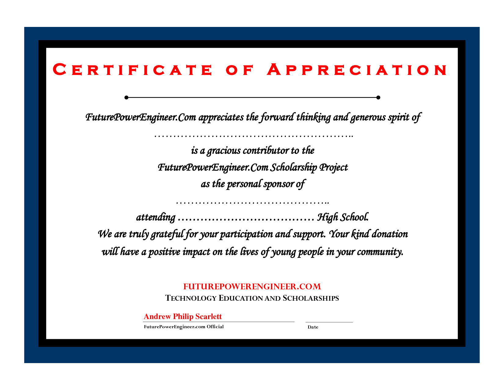 Donation Appreciation Certificate Template With Regard To Donation Certificate Template