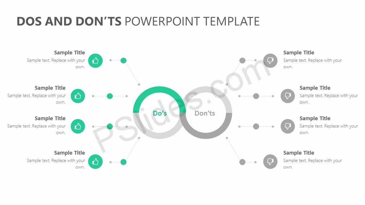 Dos And Don'ts Powerpoint Template - Pslides Regarding Replace Powerpoint Template