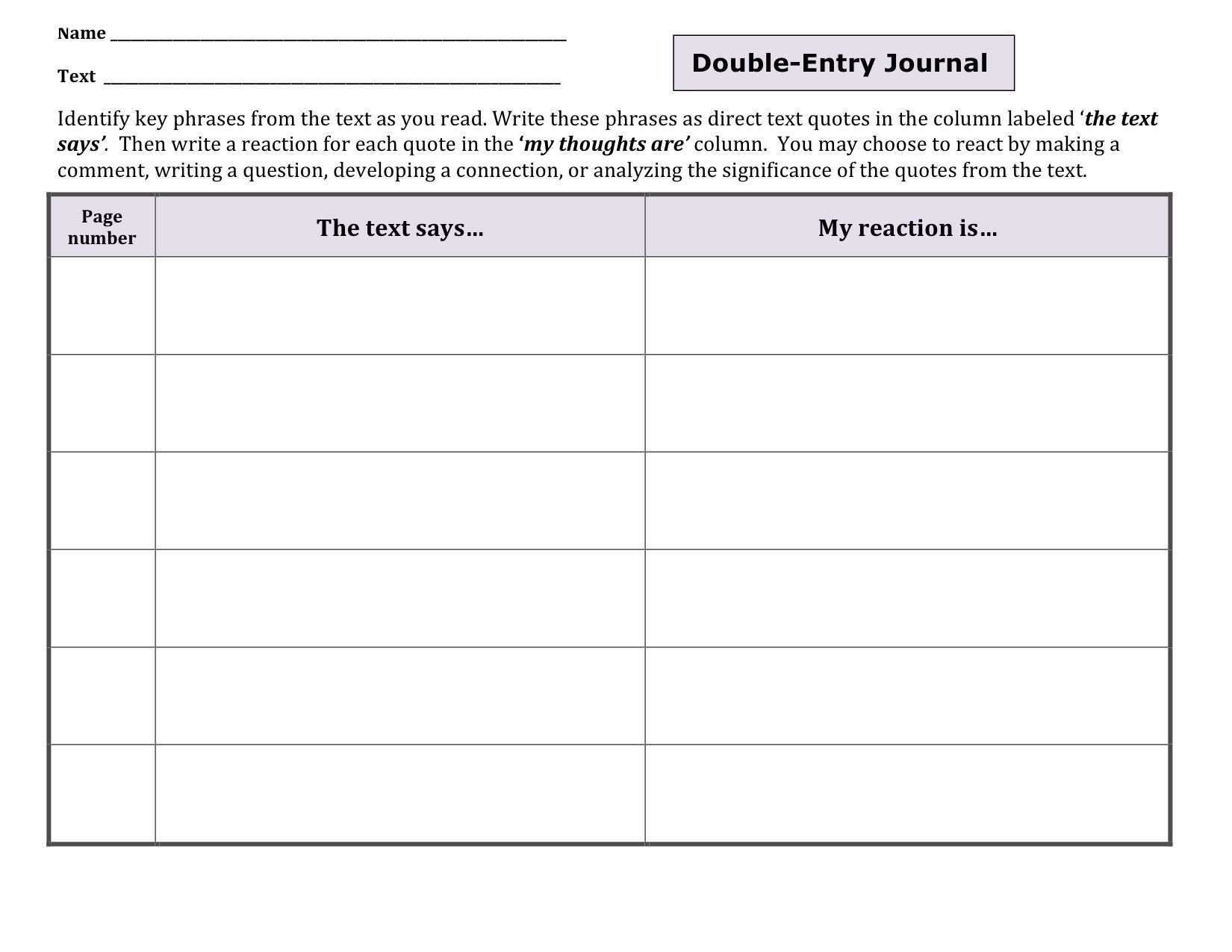 Double Entry Journal Template | Doliquid Regarding Double Entry Journal Template For Word