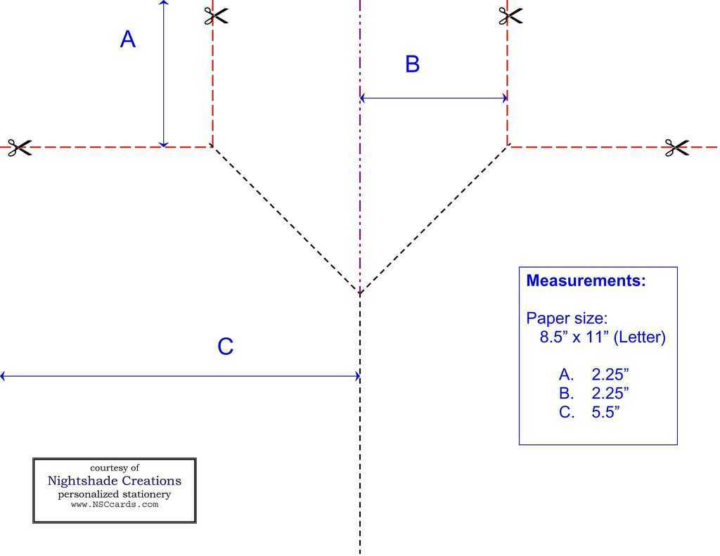 Double Fold Card Template | Card Folding Templates | Cards In Fold Out Card Template