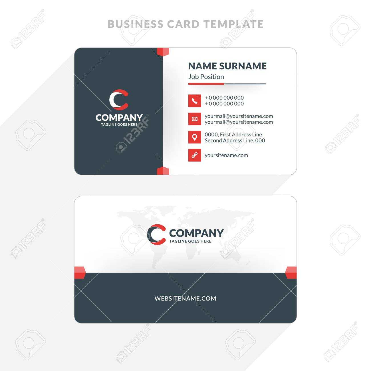 Double Sided Business Cards Template – Busines Starnews With Double Sided Business Card Template Illustrator