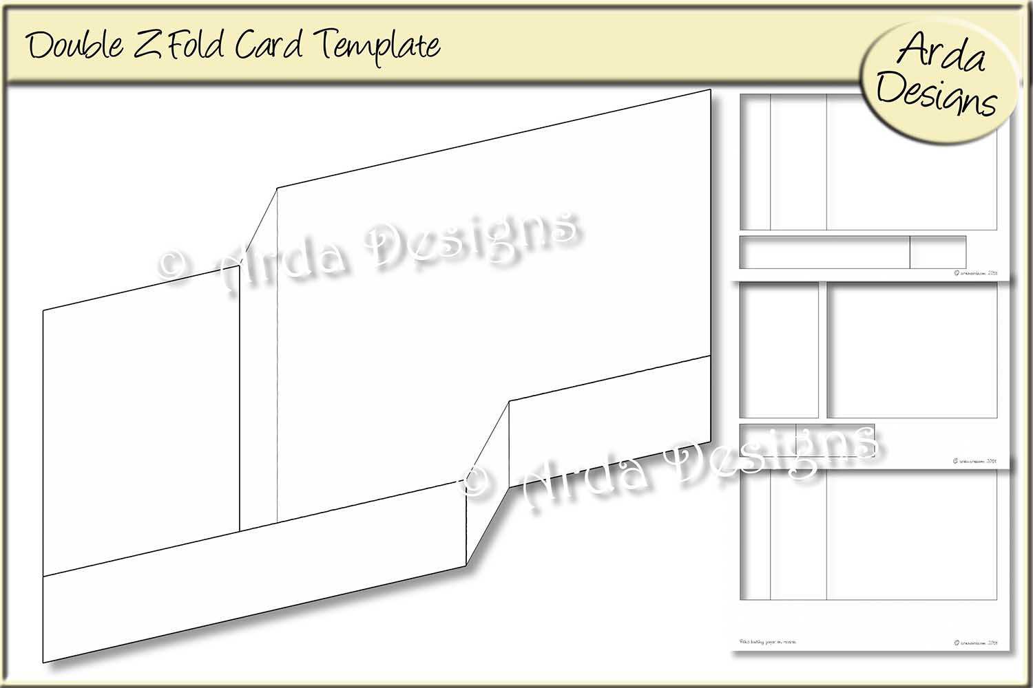 Double Z Fold Pop Up Box Card Template For Pop Up Box Card Template