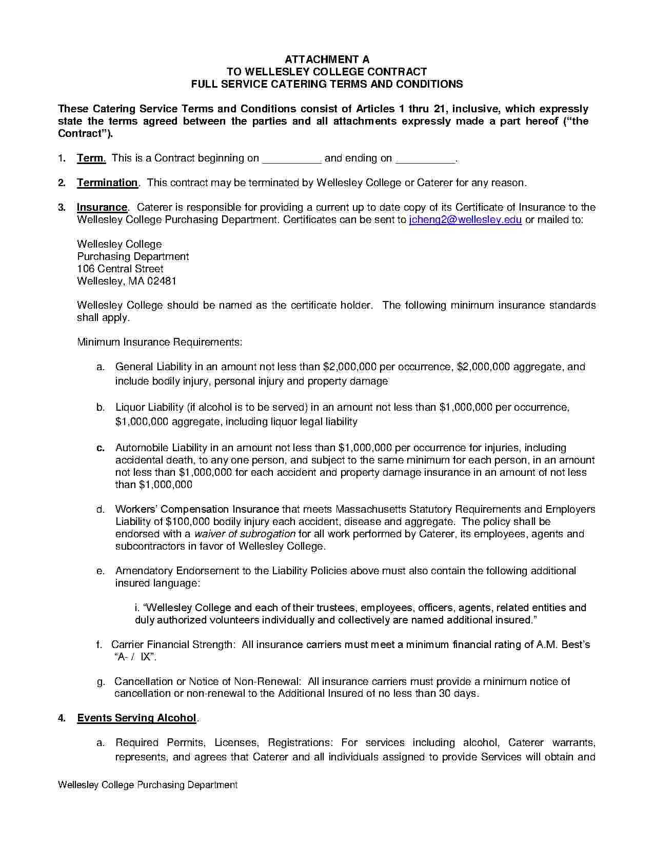 Download Catering Contract Style 1 Template For Free At With Regard To Catering Contract Template Word