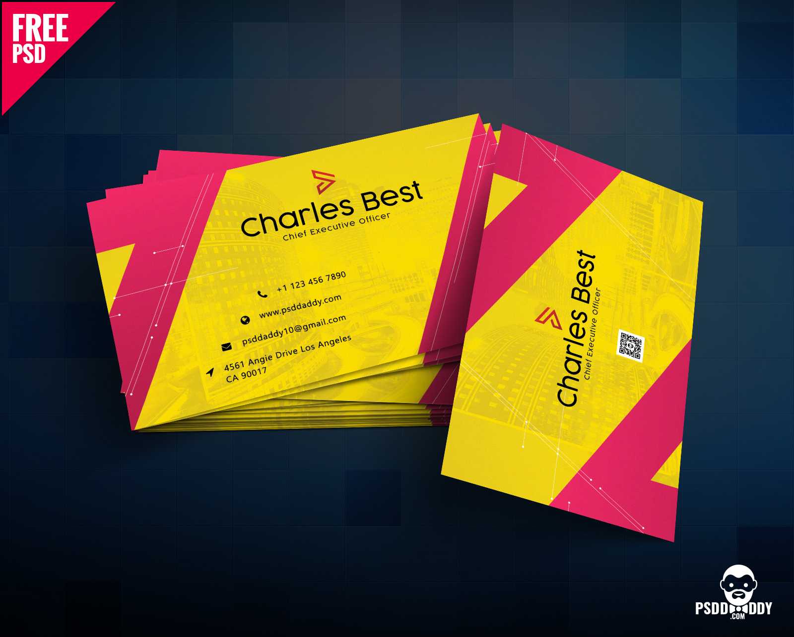 Download] Creative Business Card Free Psd | Psddaddy In Business Card Size Template Photoshop