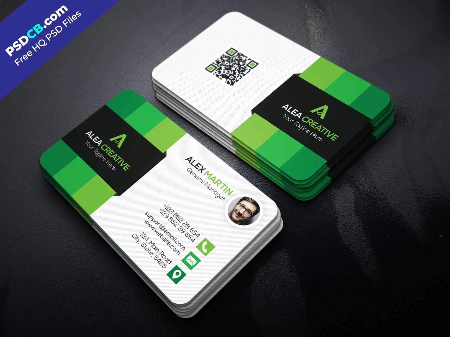 Download Free Modern Business Card Template Psd Set – Psdcb With Visiting Card Templates Psd Free Download