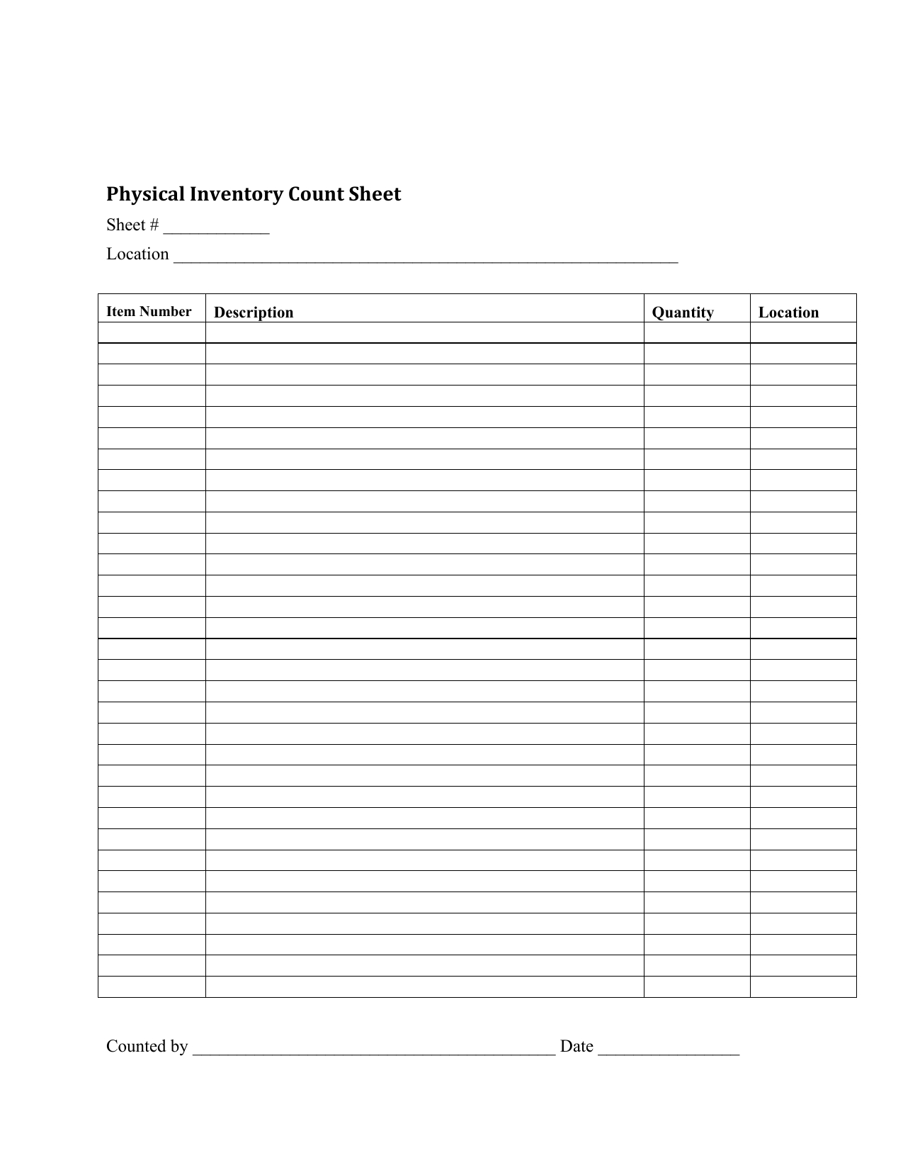 Download Inventory Checklist Template | Excel | Pdf | Rtf With Regard To Blank Checklist Template Pdf
