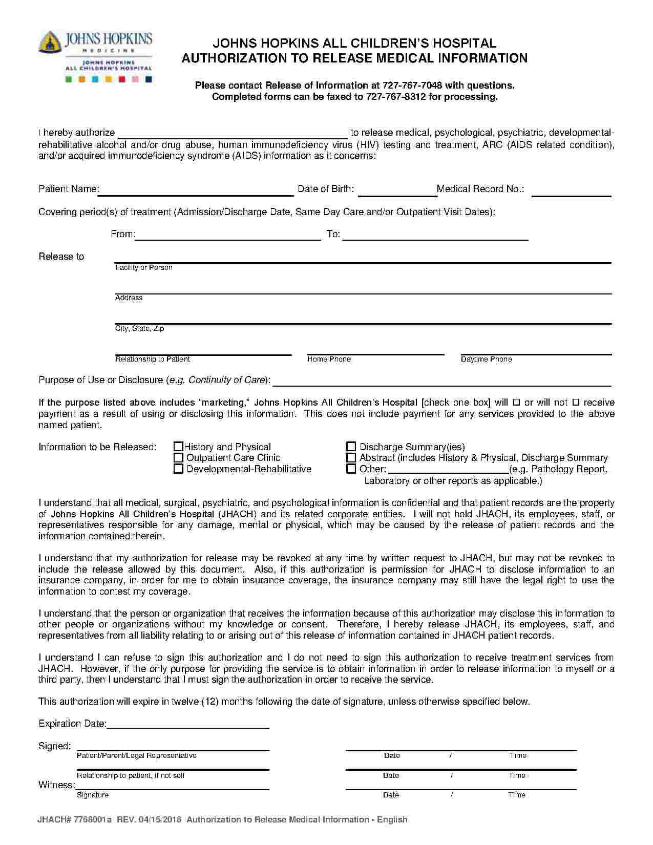 Download Medical Records Release Form Style 11 Template For Throughout Medical Report Template Free Downloads