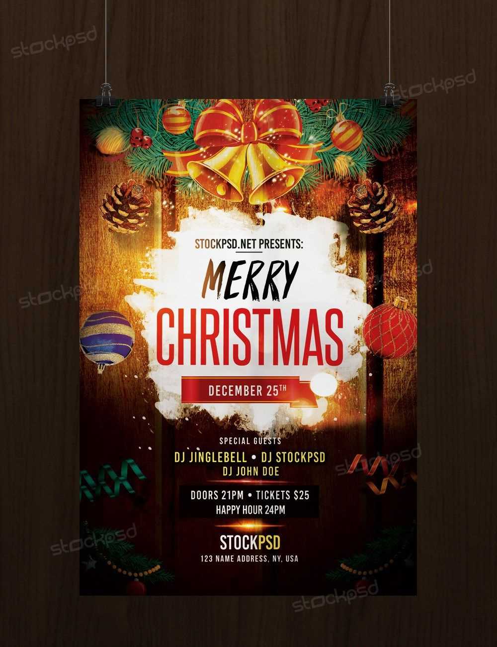 Download Merry Christmas – Free Psd Flyer Template | Free With Regard To Christmas Brochure Templates Free