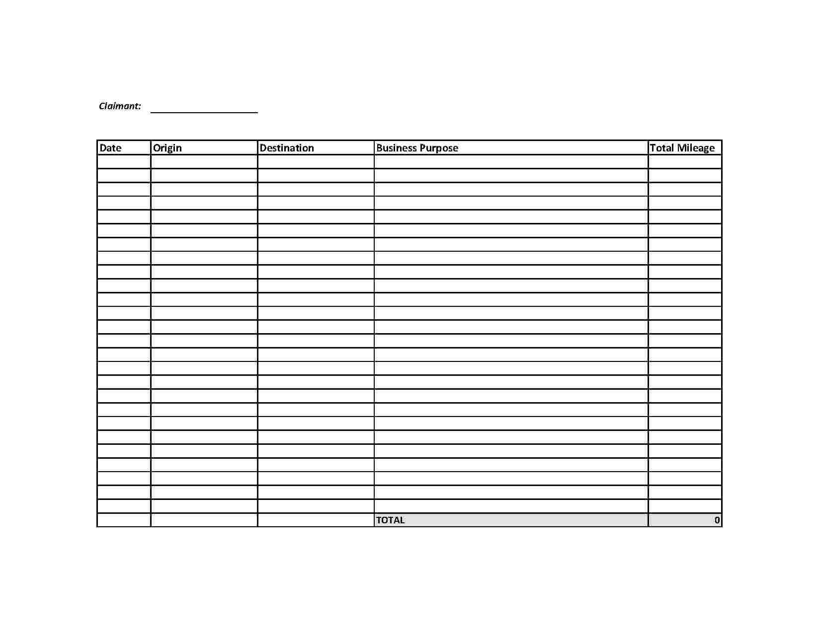 Download Mileage Log Style 635 Template For Free At Regarding Mileage Report Template
