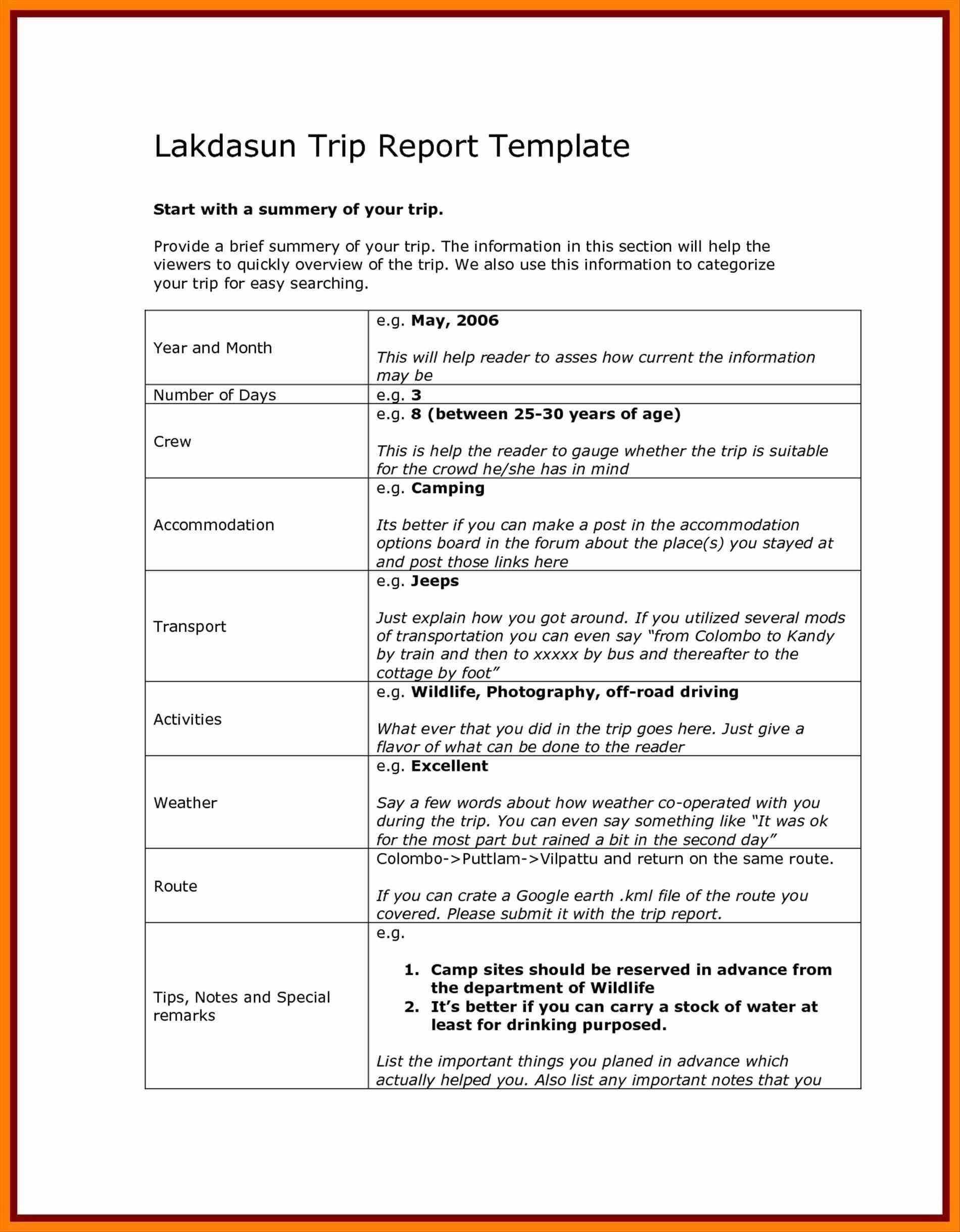 Download New Business Trip Report Template Word Can Save At In Business Trip Report Template