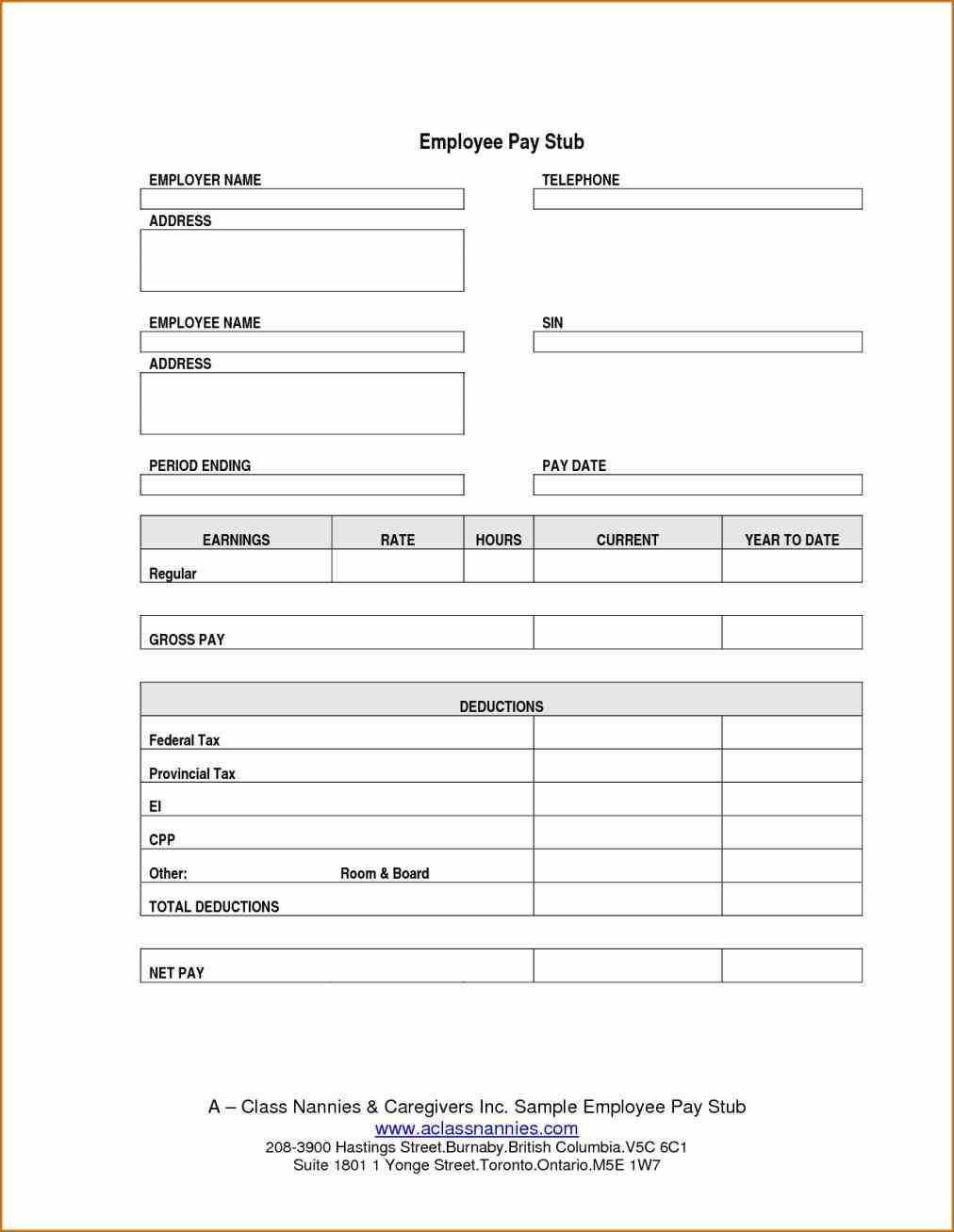 Download Pay Stub Template Word Either Or Both Of The Pay Intended For Blank Pay Stub Template Word