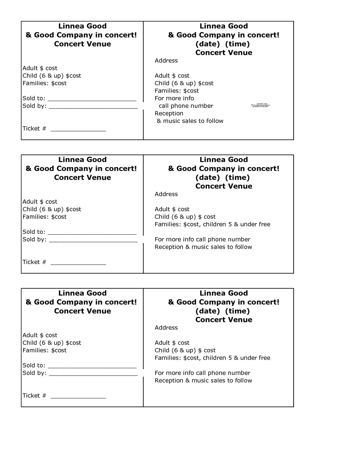 Blank Parking Ticket Template