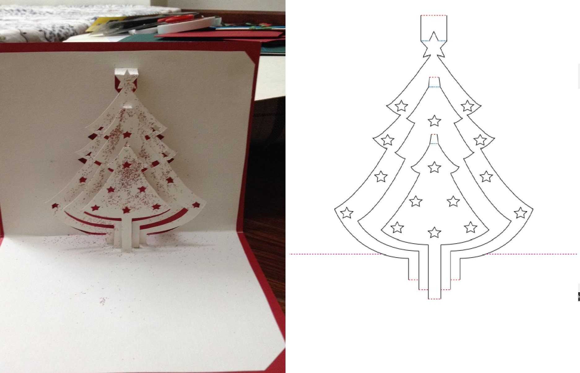 Dyi Christmas Tree Pop Up Card Tutorial – Free Pattern | Pop With Regard To Pop Up Tree Card Template