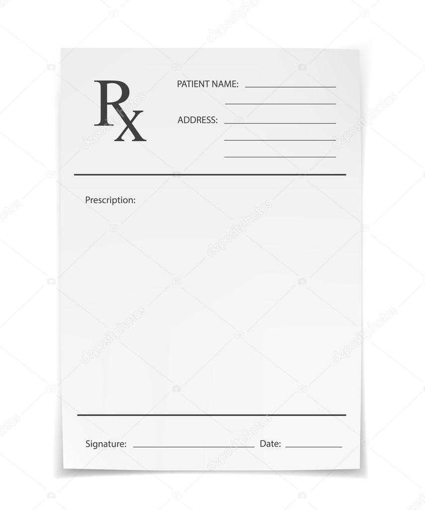 ᐈ Prescription Pad Clip Art Stock Icon, Royalty Free With Blank Prescription Pad Template