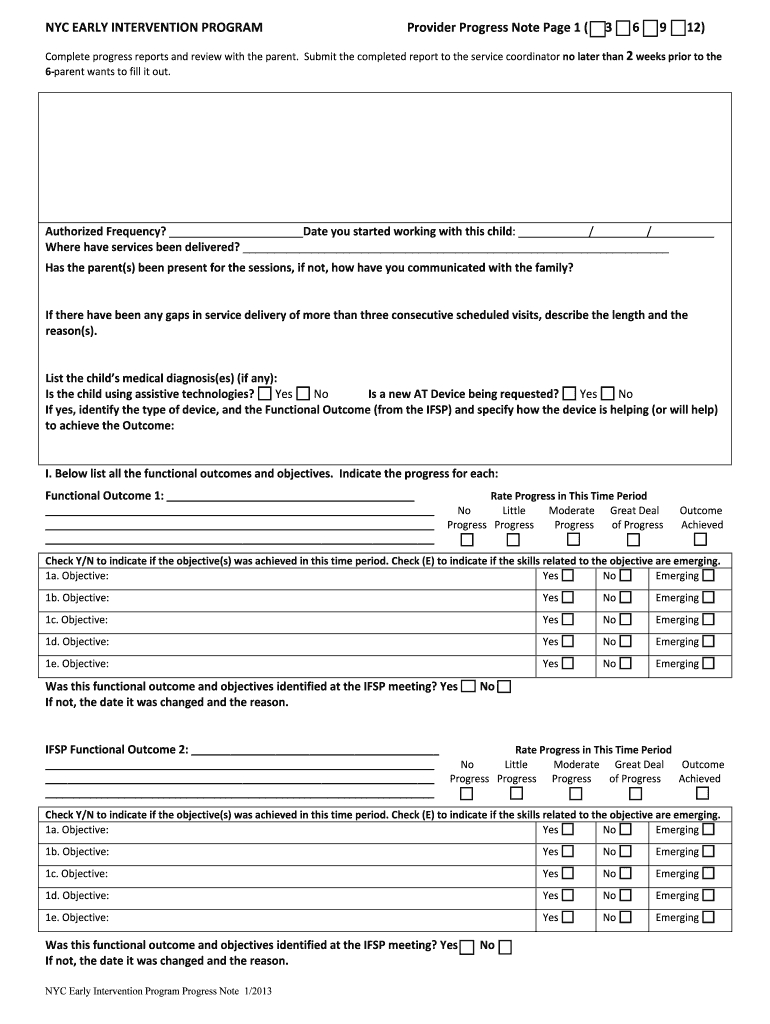 Early Intervention Progress Report – Fill Online, Printable Inside Intervention Report Template