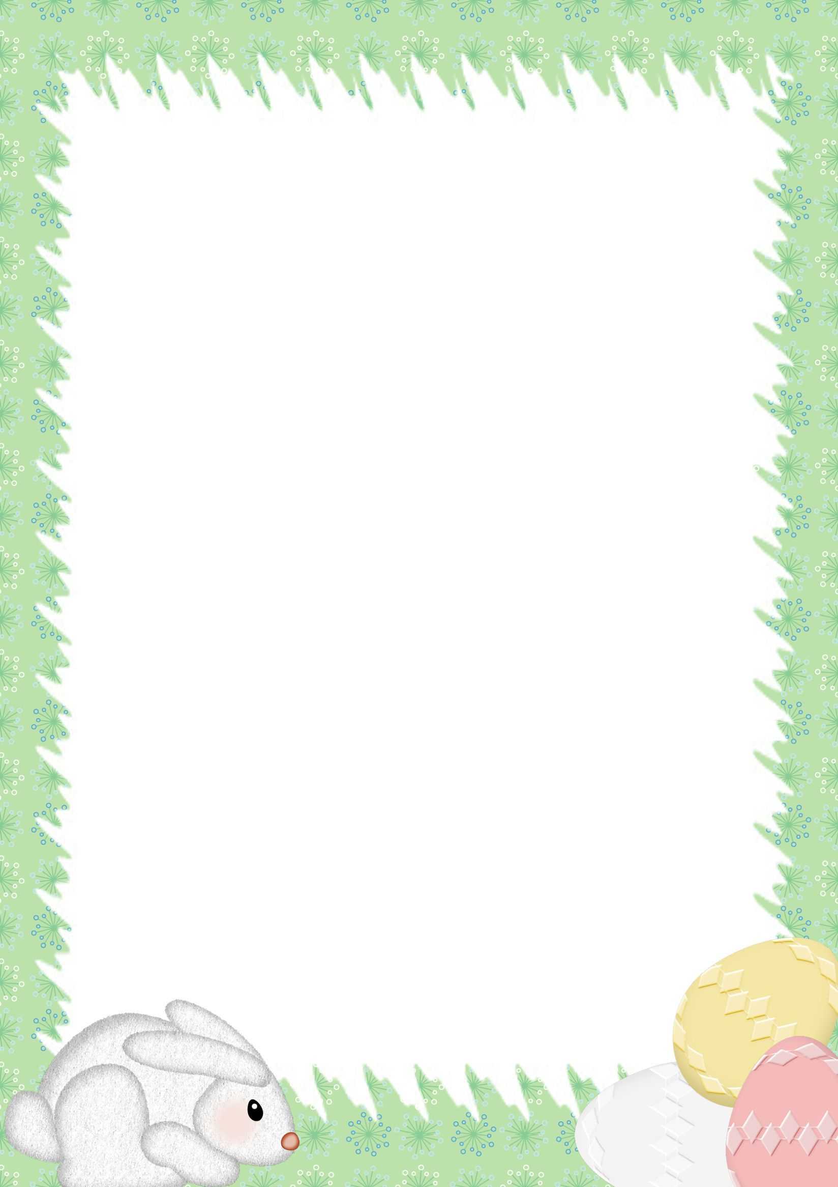 Easter Stationery | Microsoft Word Border Templates | Easter For Bulletin Board Template Word