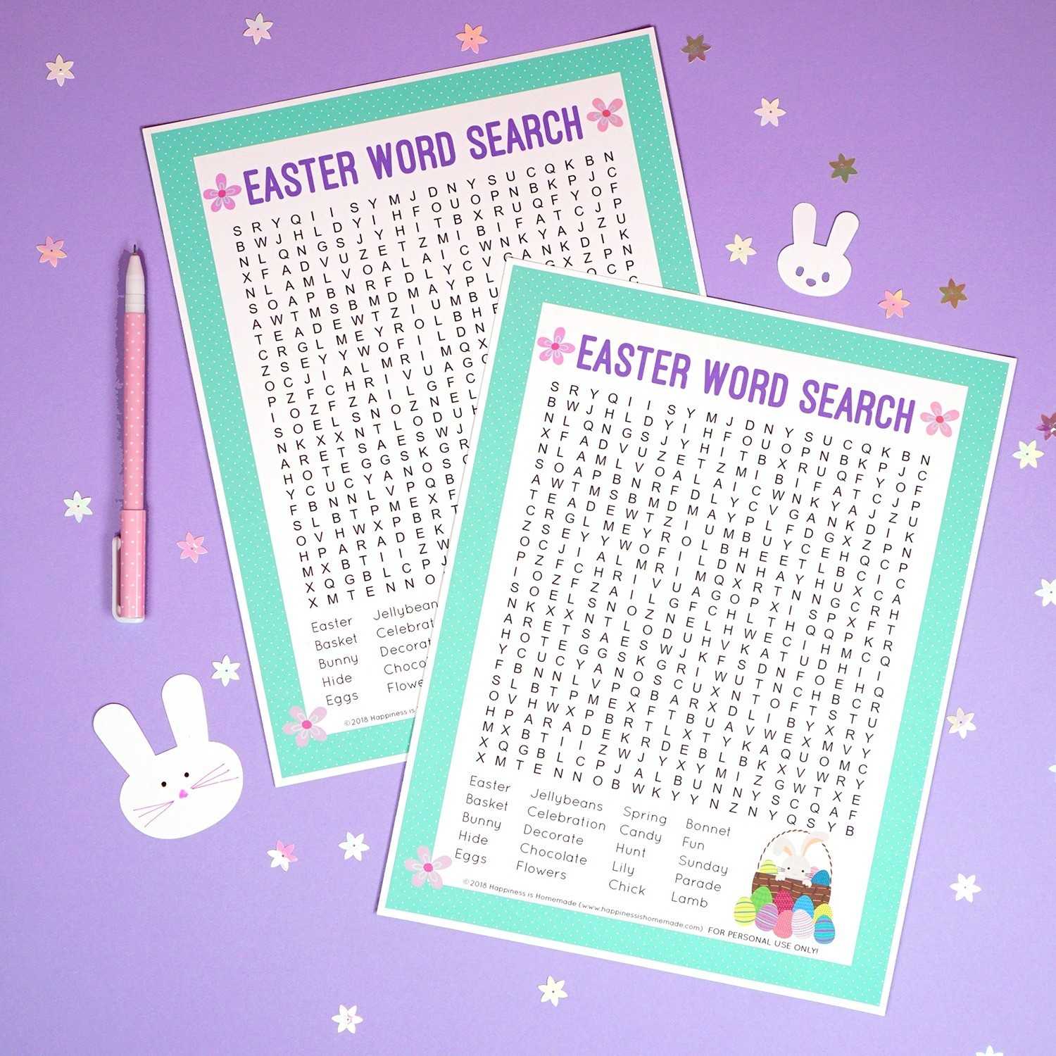 Easter Word Search Printable – Happiness Is Homemade Inside Word Sleuth Template