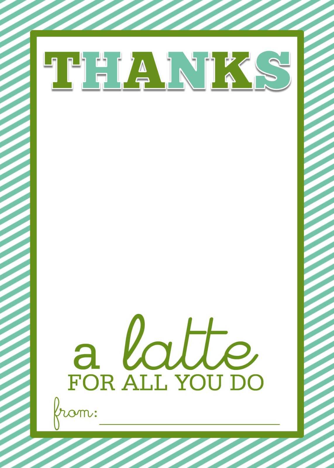 Easy Teacher Gift Craft “Thanks A Latte” Starbucks Gift Card For Thanks A Latte Card Template