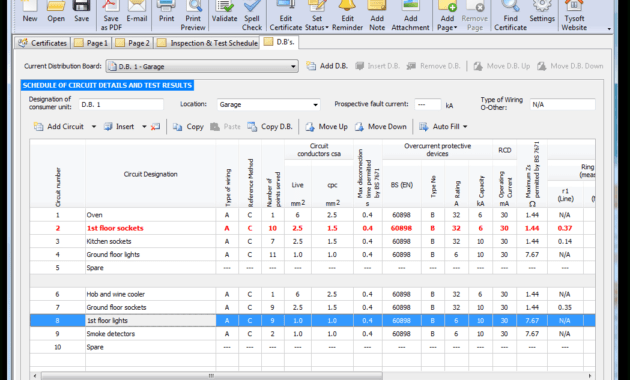 Easycert Electrical Software, Test &amp; Inspection, Electrical regarding Electrical Installation Test Certificate Template