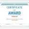 Editable Award Certificate Template In Word #1476 In Sample Award Certificates Templates