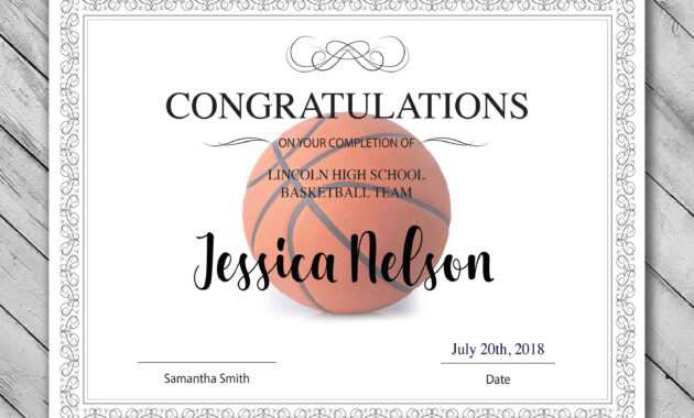 Editable Basketball Certificate Template - Printable with regard to Basketball Camp Certificate Template