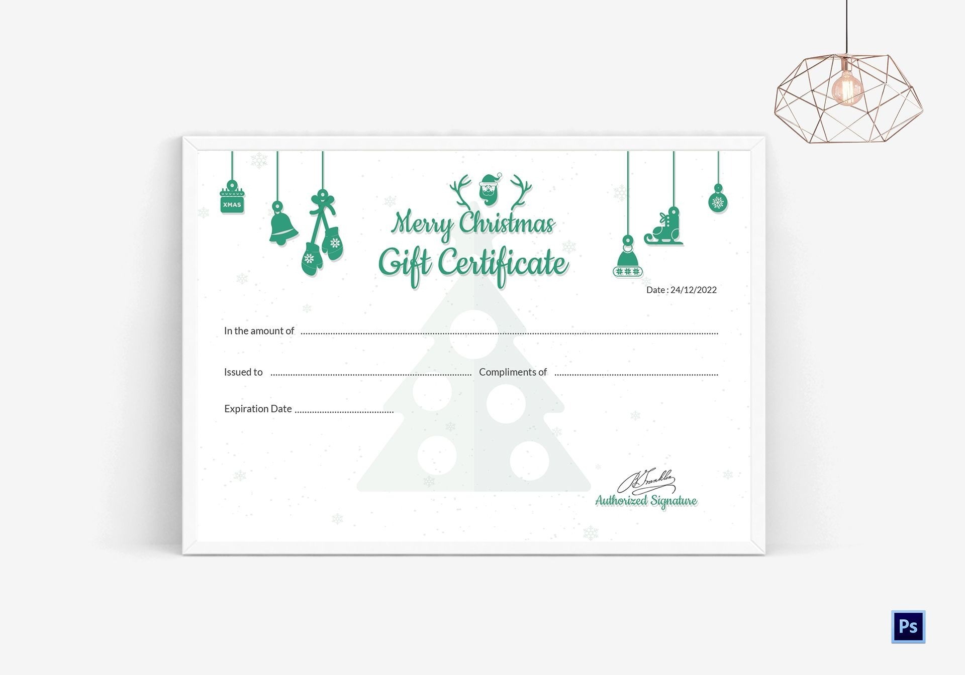 Editable Christmas Gift Certificate In Merry Christmas Gift Certificate Templates