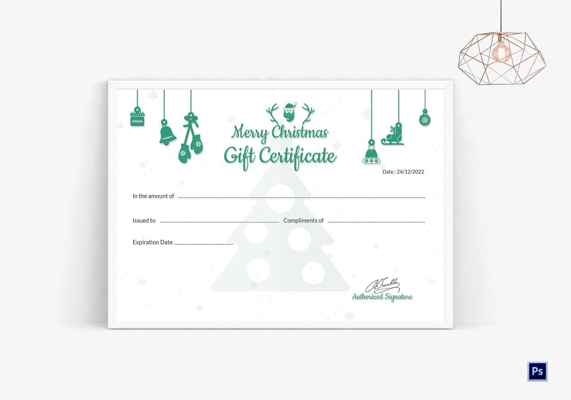 Editable Christmas Gift Certificate In Merry Christmas Gift Certificate Templates