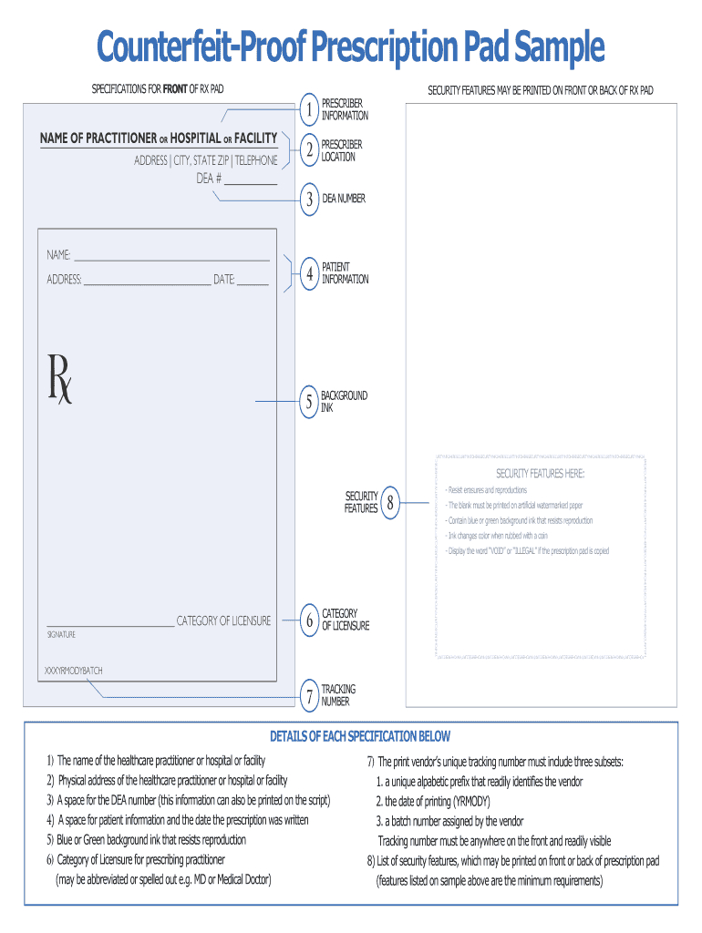 Editable Prescription Template - Fill Online, Printable Inside Blank Prescription Pad Template